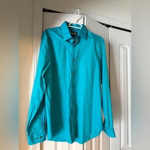 Express Men's Turquoise Button Down Shirt